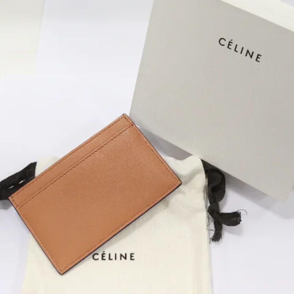 Celine Vintage Pre-owned Leather home-office Blue Dames