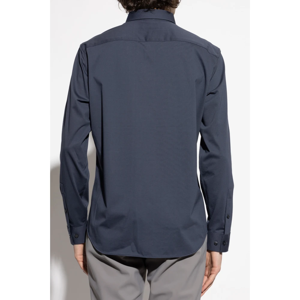 Theory Klassiek overhemd Blue Heren