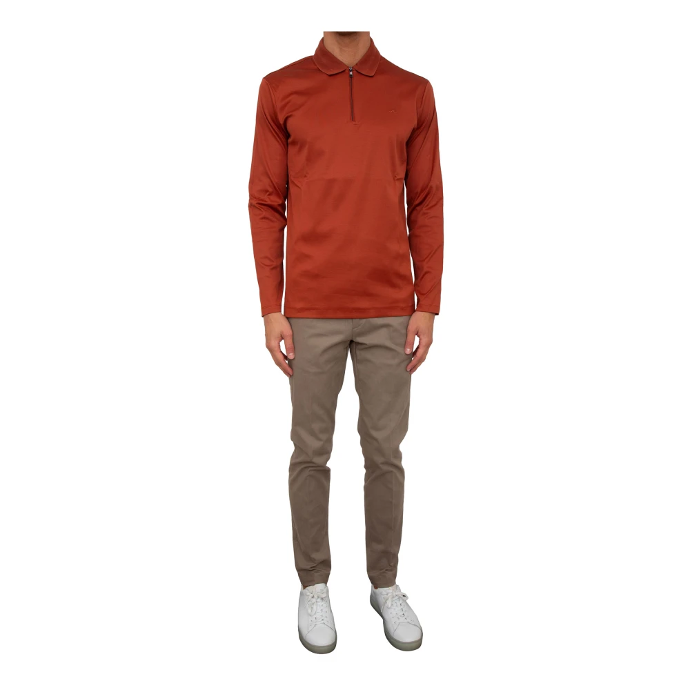 PAUL & SHARK Katoenen Polo Shirt Roest Brown Heren