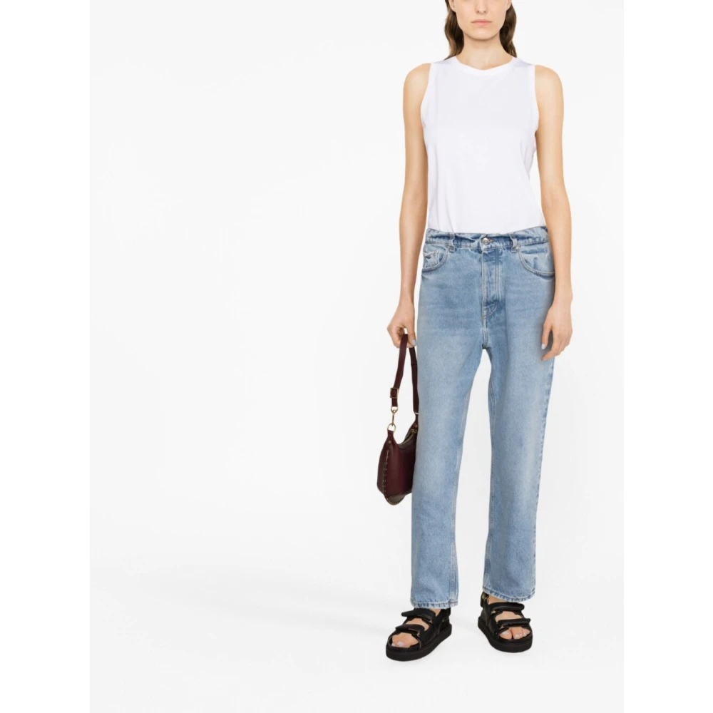 Armarium Blauwe Straight-Leg Jeans Blue Dames
