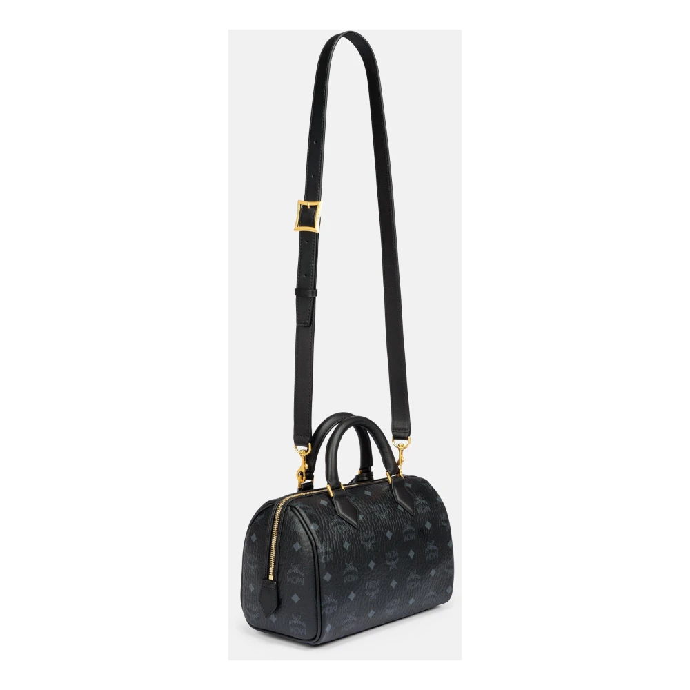 MCM Ella Boston in Visetos Brown Dames