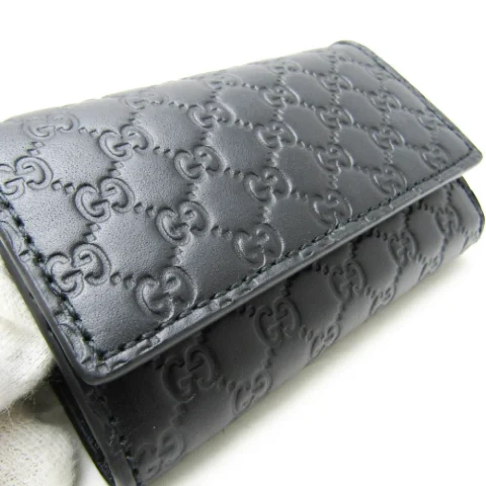 Gucci Vintage Pre-owned Leather key-holders Black Unisex