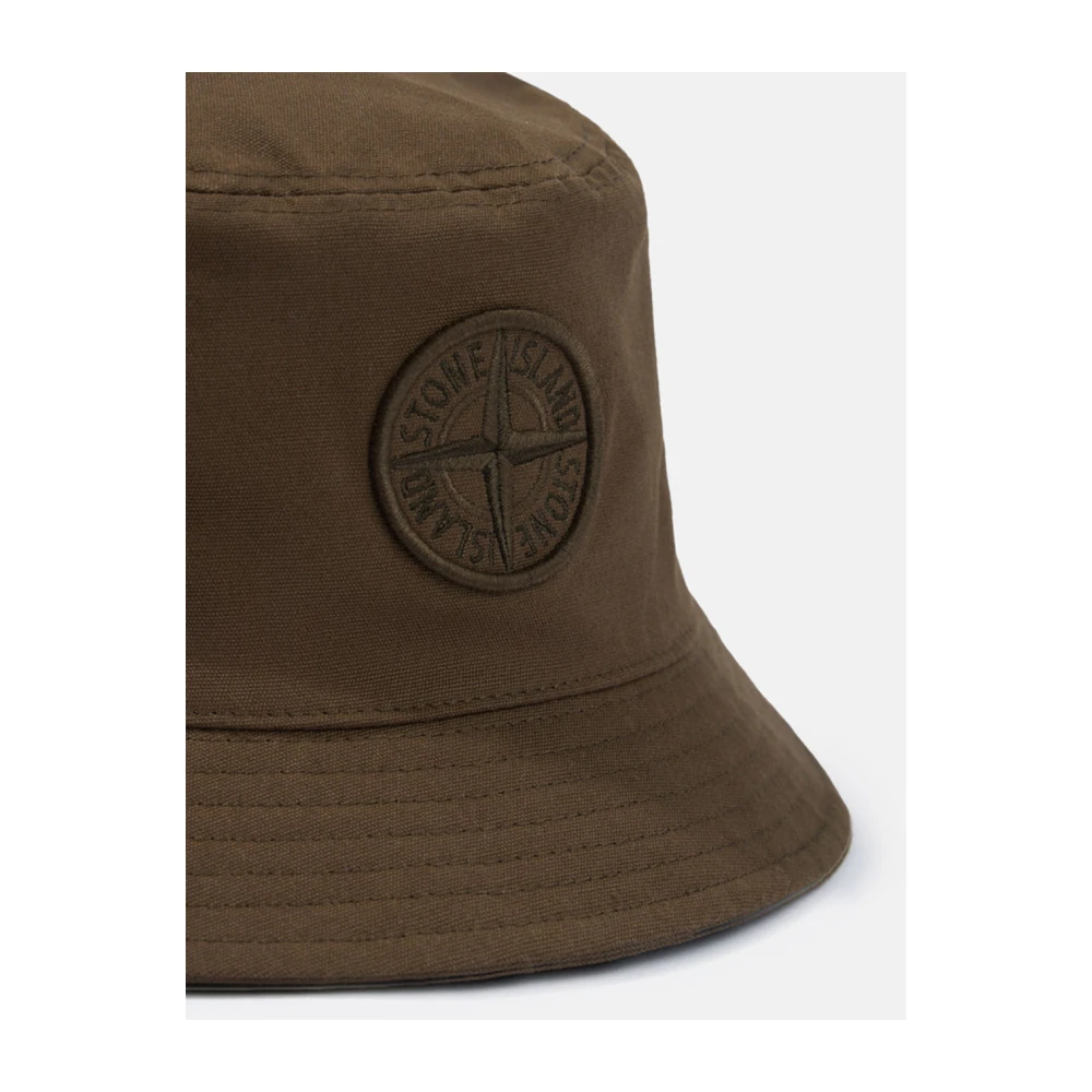 Stone Island Groene hoeden met kompasrooslogo Green Heren