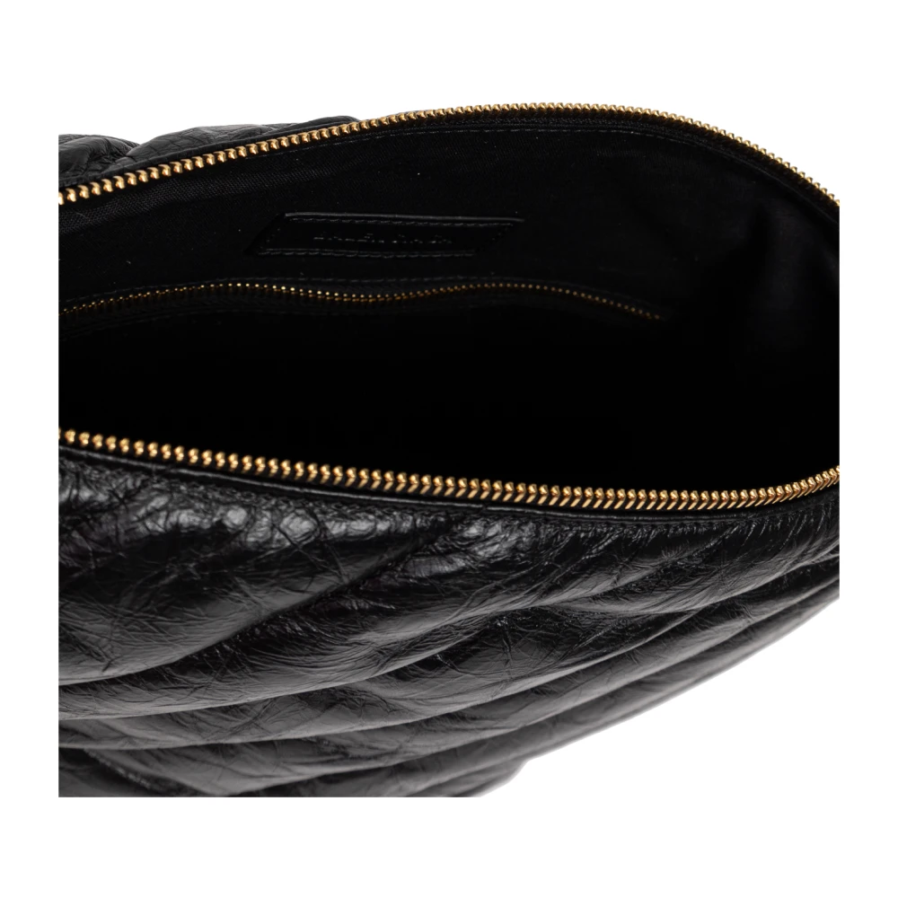 Balenciaga Crush Medium Hobo Tas Black Dames