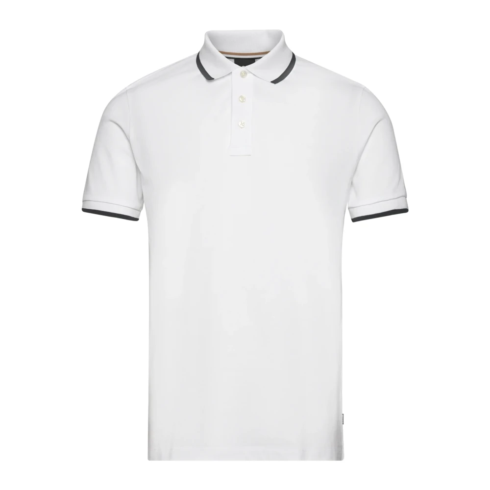 Hugo Boss Bomull Pique Polo Skjorta White, Herr