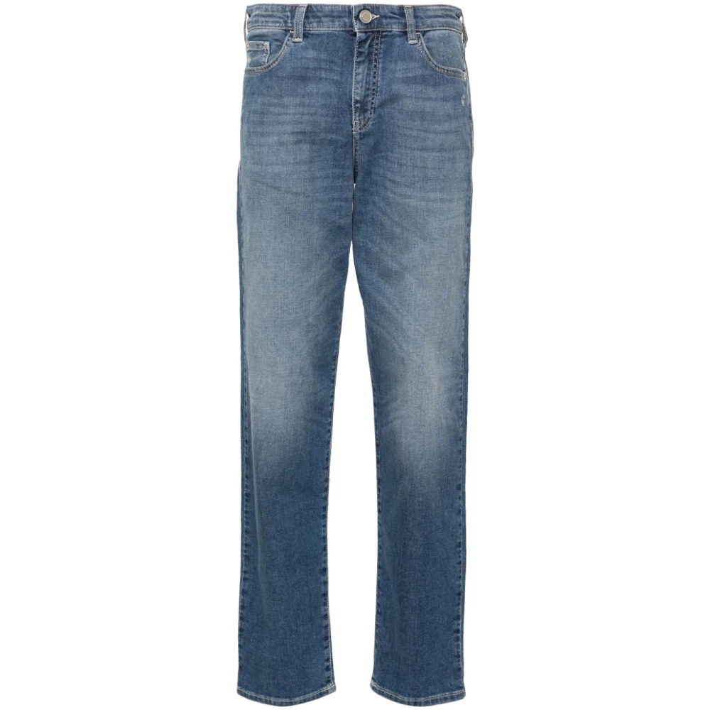 Emporio Armani Blauwe Jeans Slim Fit Klassiek Vijf Zakken Blue Dames