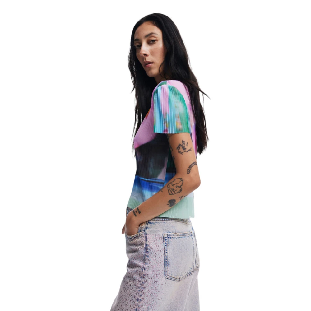 Desigual Korte Mouw T-shirt Multicolor Dames