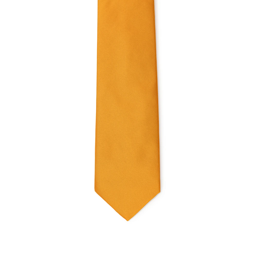 Dolce & Gabbana Oranje Zijden Stropdas Orange Heren