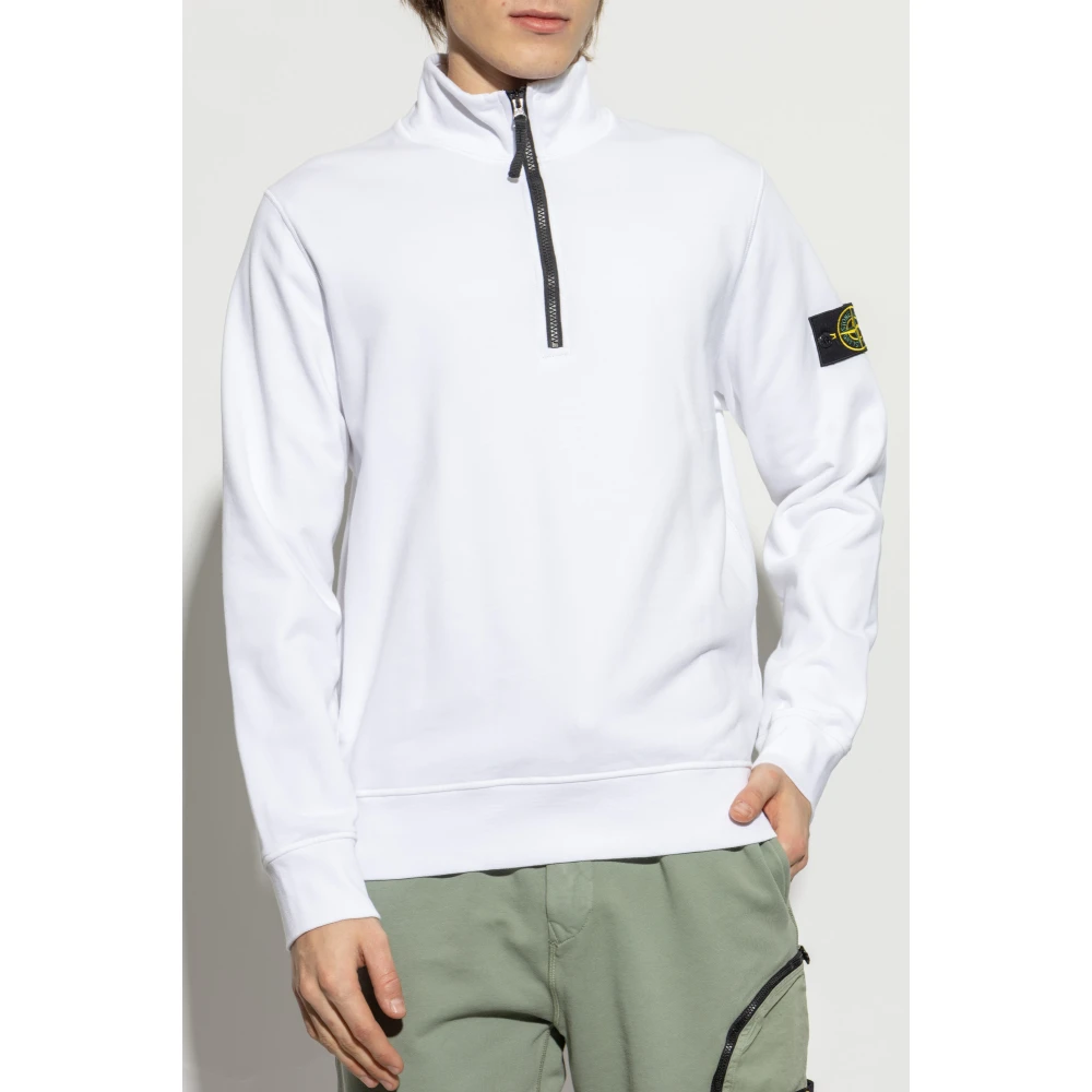 Stone Island Sweatshirt met logo White Heren
