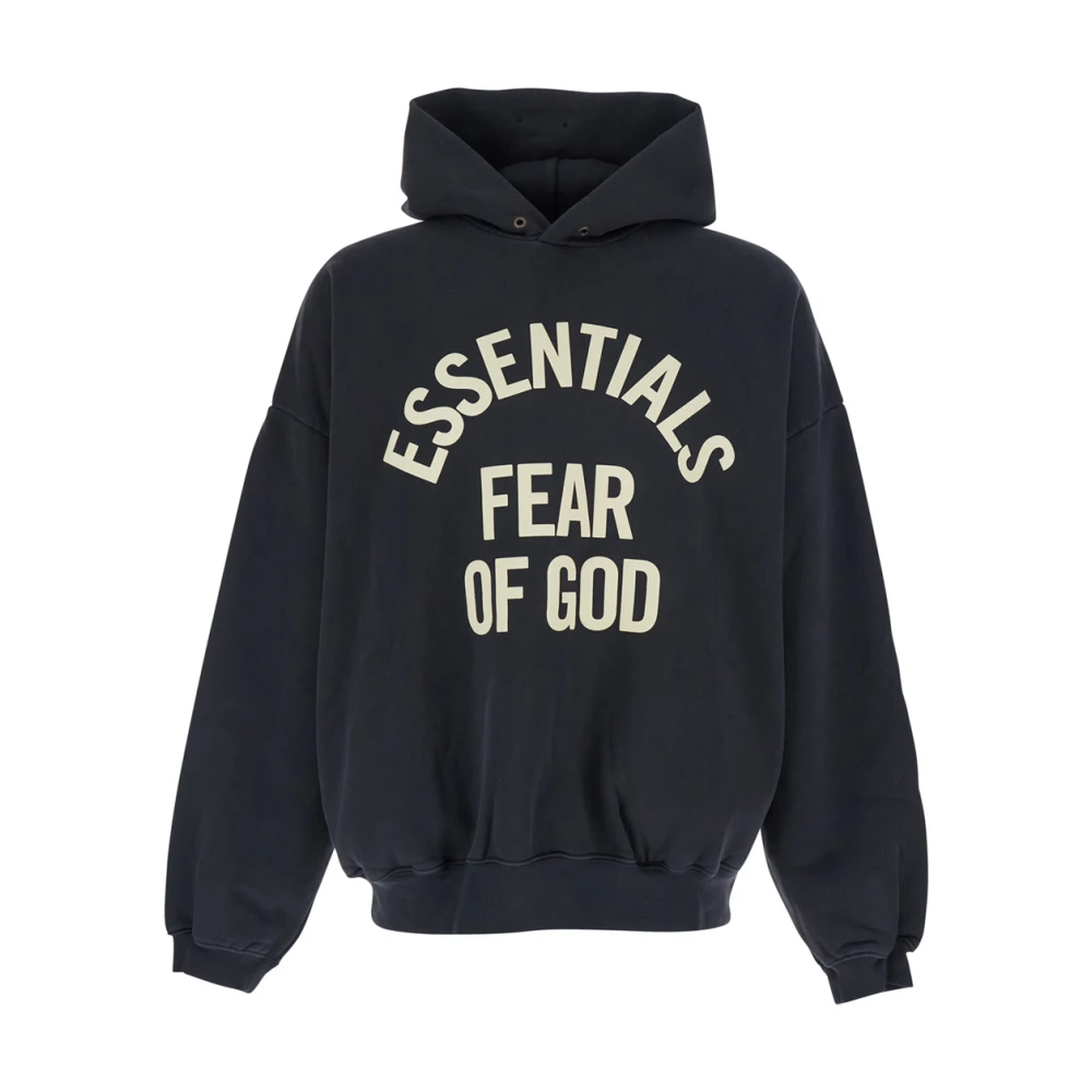 Fear Of God Black Hoodies, Male, M, Campus 90S Hoodie