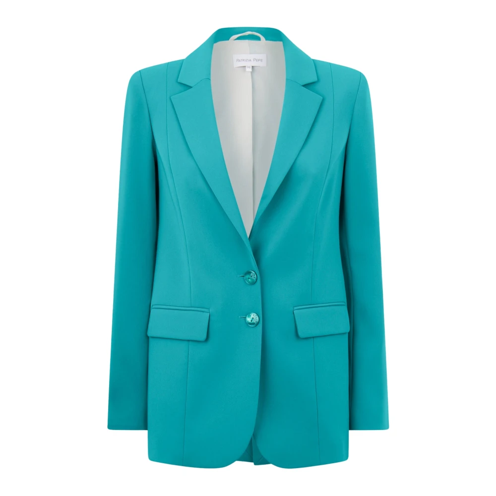 Patrizia Pepe Femme Bleu Vestes, Taille: 36 Fr Blazer Turquoise