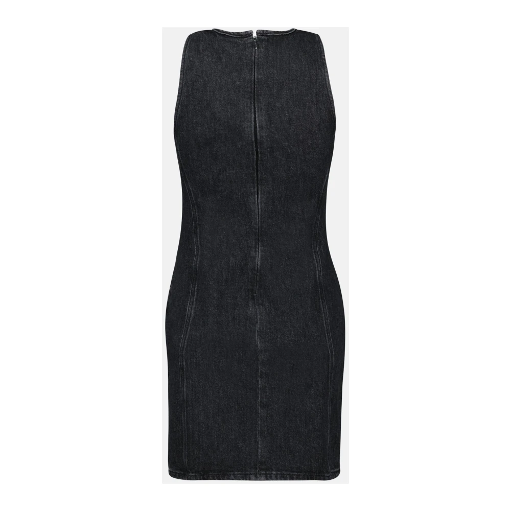 Diesel Denim Jurk Herfst-Winter 2024 Vrouw Black Dames