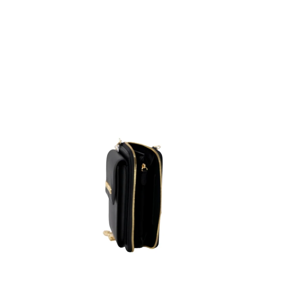 Love Moschino Zwarte rits Chain Wallet Black Dames