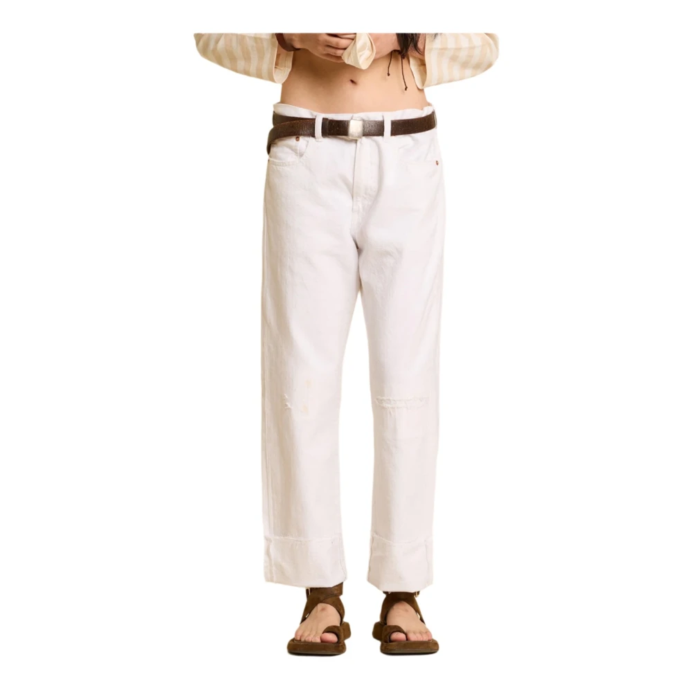 Denimist Relaxte Boyfriend Jeans in Wit White Dames
