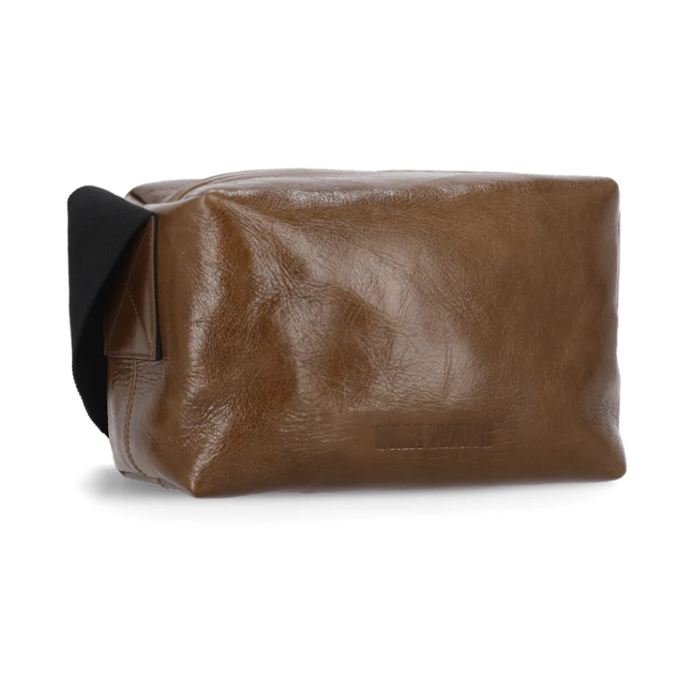 UMA Wang Bruine leren damestas Brown Dames