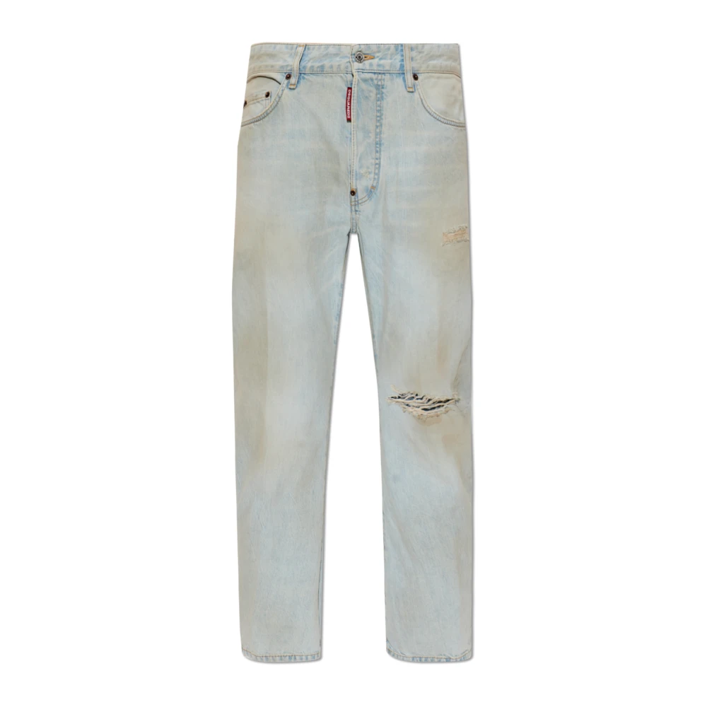 Dsquared2 Blue Jeans Bro - Male - Straight Fit Jeans - Xl - Jeans