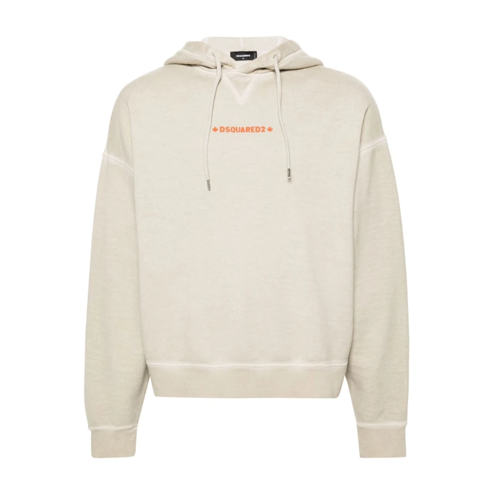 Dsquared2 Cipro Fit Hoodie Sweaters Beige Heren
