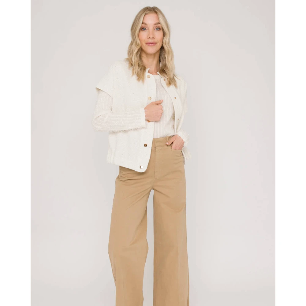 Anna Van Toor Stijlvolle Gilet 26A11-02097B White Dames