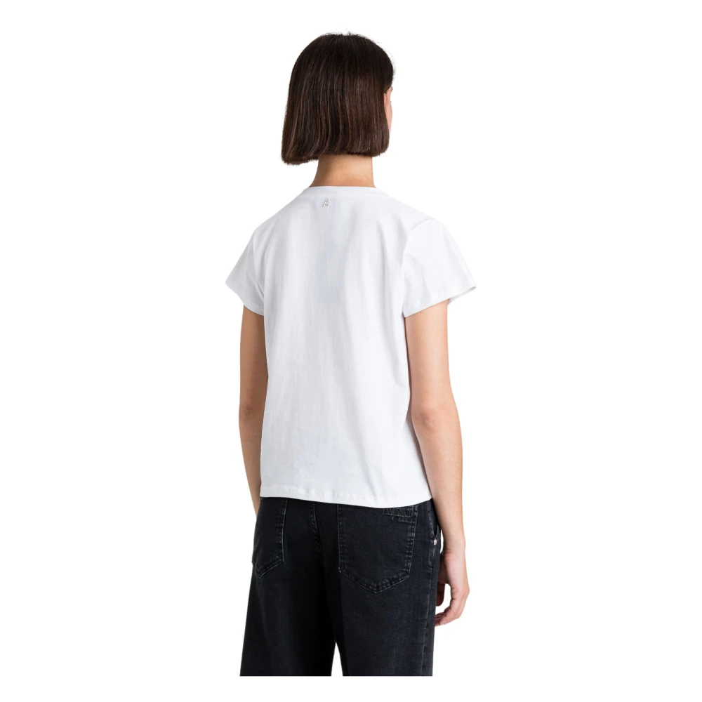Twinset Witte T-shirts en Polos met Logo White Dames
