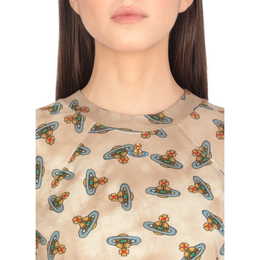 Vivienne Westwood Orb Logo Beige T-shirt en Polo Multicolor Dames