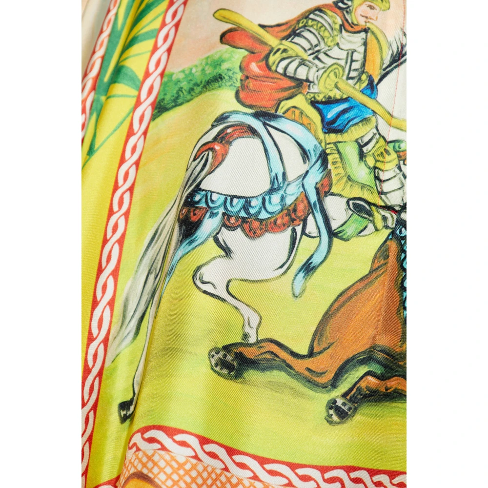 Dolce & Gabbana Asymmetrische rok met franjes Multicolor Dames
