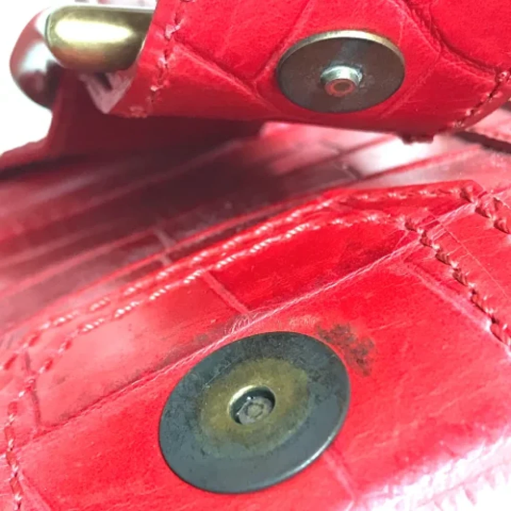 Celine Vintage Pre-owned Leather handbags Red Dames