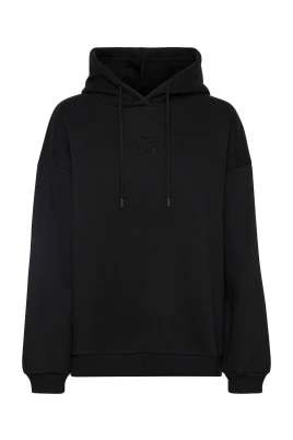 Hoodie med broderad logga