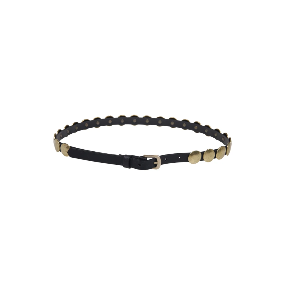 Golden Goose Women's Black Studded Belt - Belts - 85 Cm - Accessories