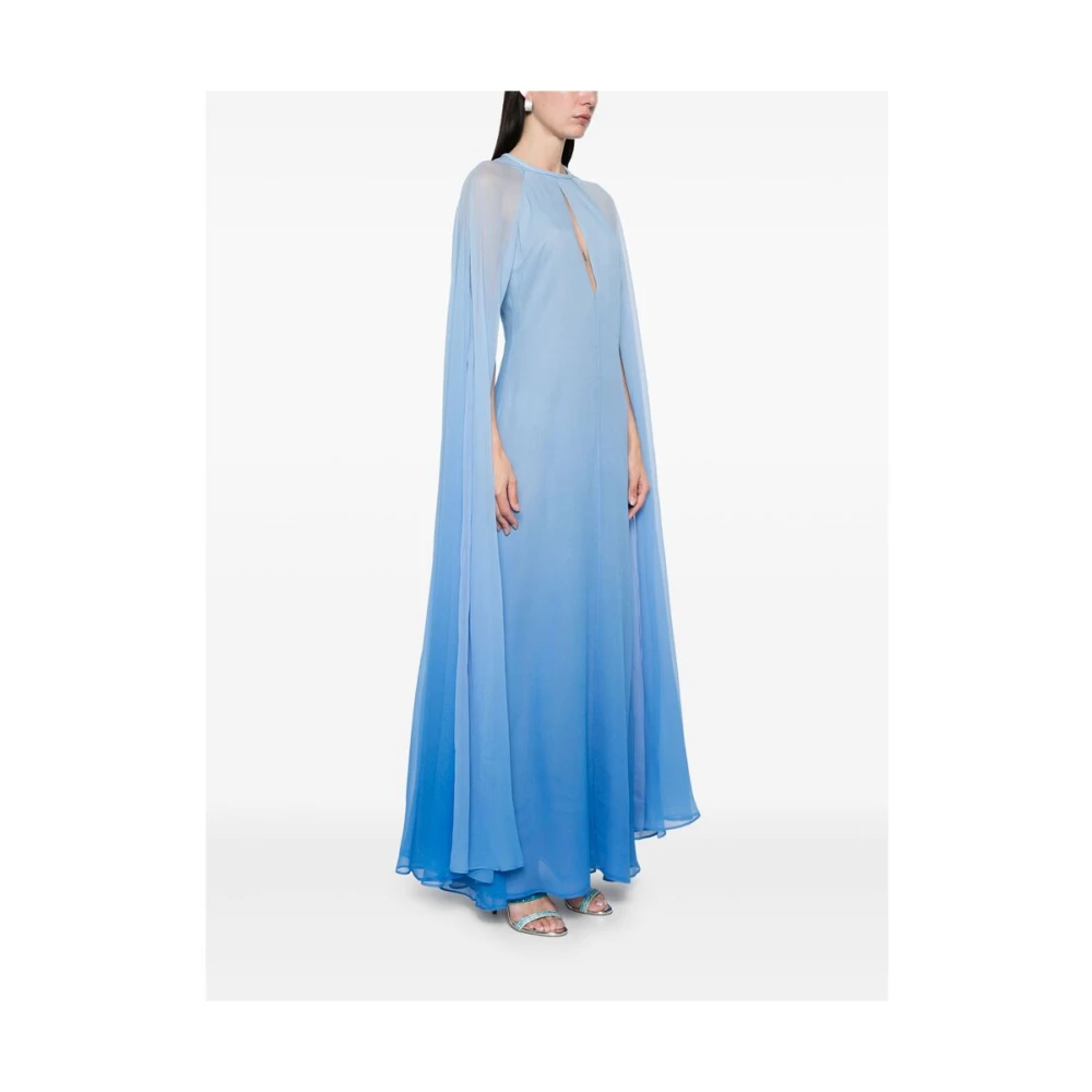 Tom Ford Lichtblauwe Cape Design Jurk Blue Dames