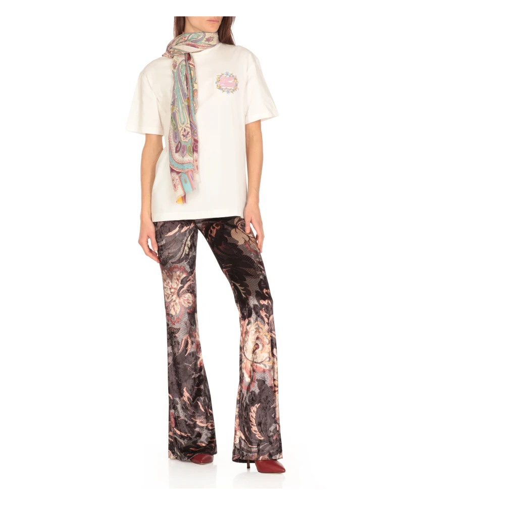ETRO Multicolor Paisley Print Kasjmier Zijden Sjaal Multicolor Dames