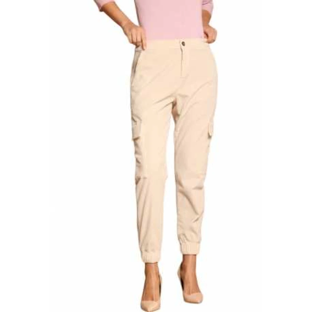 Mason's Velours Cargo Broek Easy Cargo Beige Dames