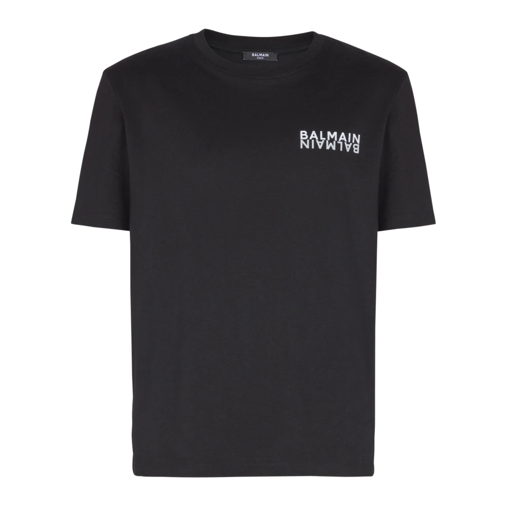 Balmain Black T-Shirt With Print - Male - T-Shirts - 2XL - Tops