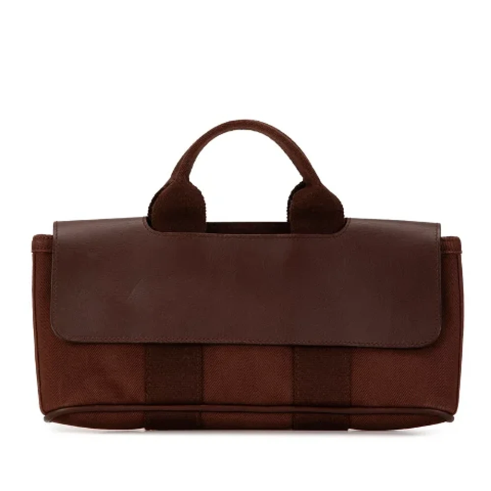 Hermès Vintage Pre-owned Canvas handbags Brown Dames