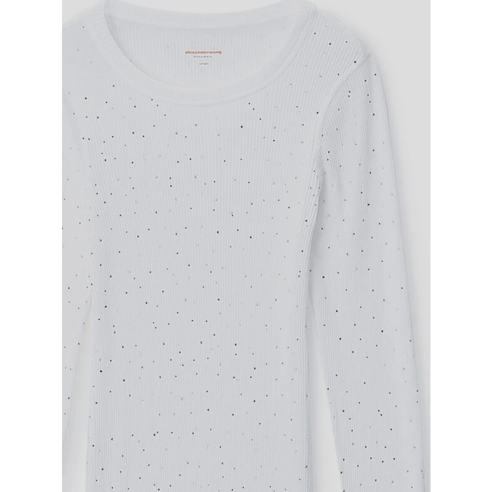 alexander wang Katoenen Crewneck Jurk White Dames