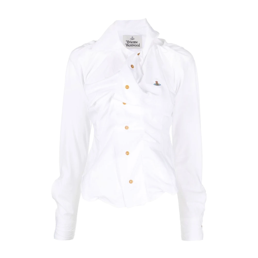 Vivienne Westwood Witte Orb Logo Top White Dames