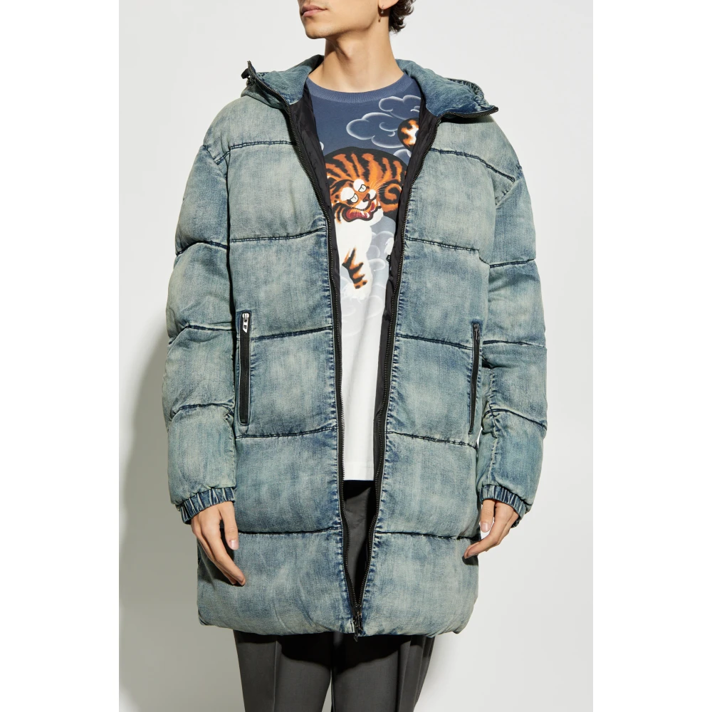Diesel Gewatteerde jas W-Mons-Lang Blue Heren