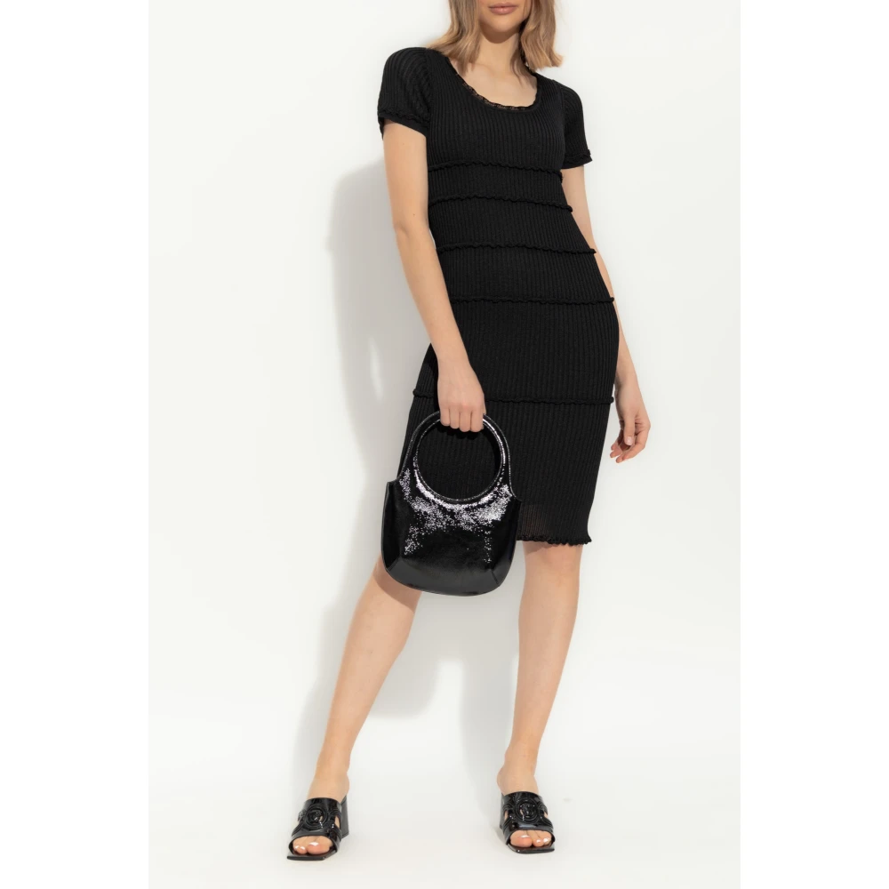 Dsquared2 Geribbelde Jurk Black Dames