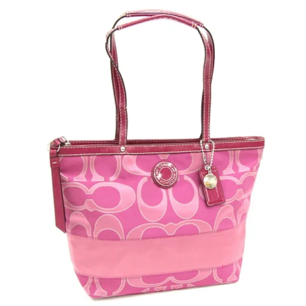 Coach Pre-owned Canvas shoulder-bags Pink Dames