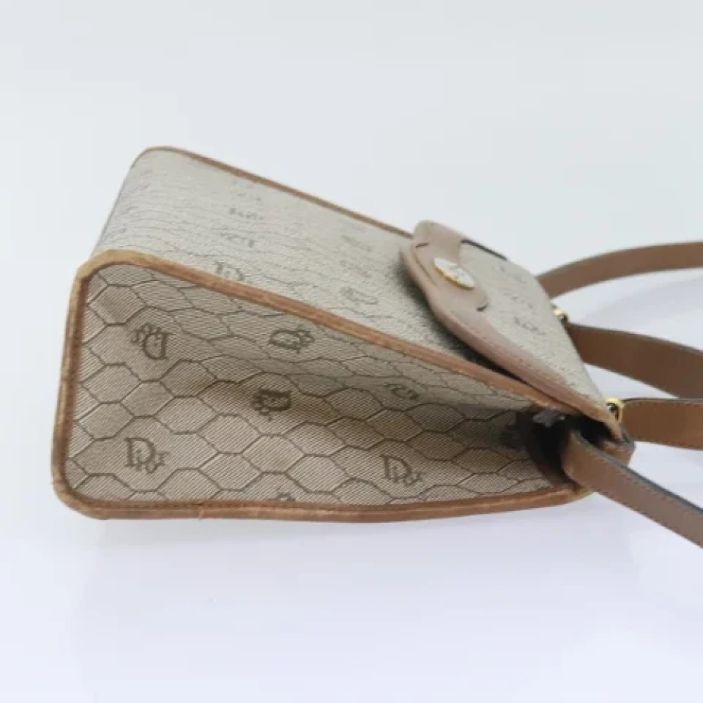 Dior Vintage Pre-owned Leather handbags Beige Dames