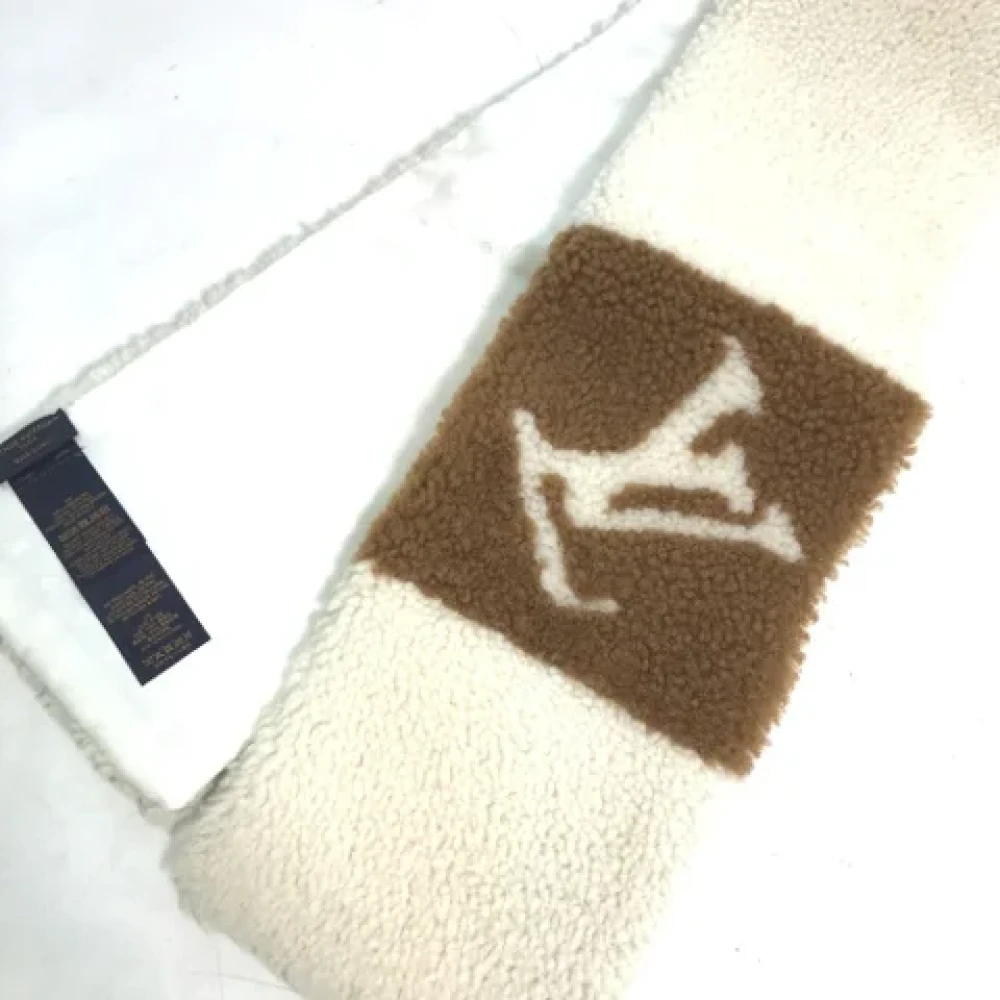 Louis Vuitton Vintage Pre-owned Fabric scarves White Dames