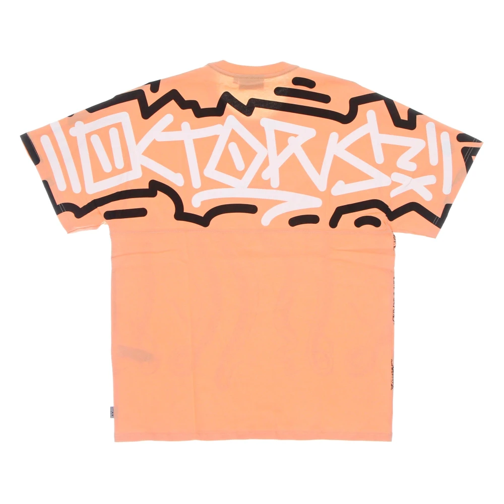 Octopus Tentakels Logo Tee Korte Mouw Katoen Orange Heren
