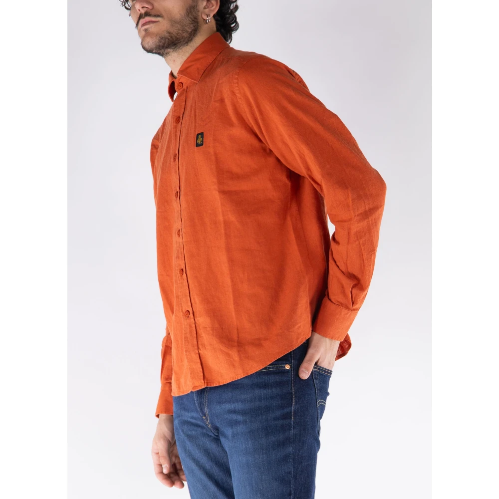 RefrigiWear Linnen Cape May Overhemd Orange Heren
