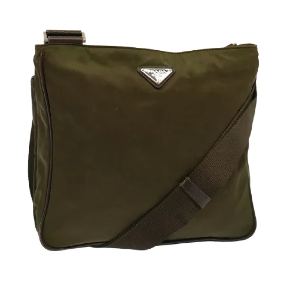 Prada Vintage Pre-owned Coated canvas prada-bags Brown Dames