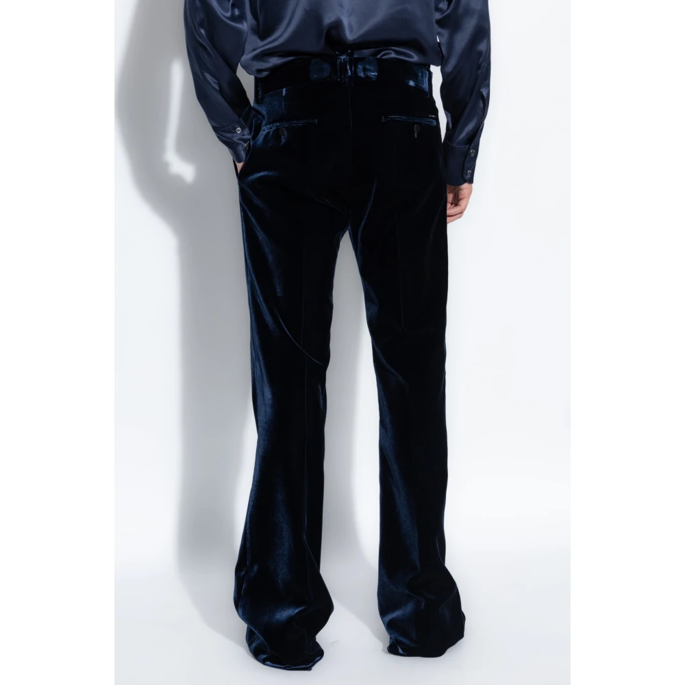 Dsquared2 Velours broek Blue Heren