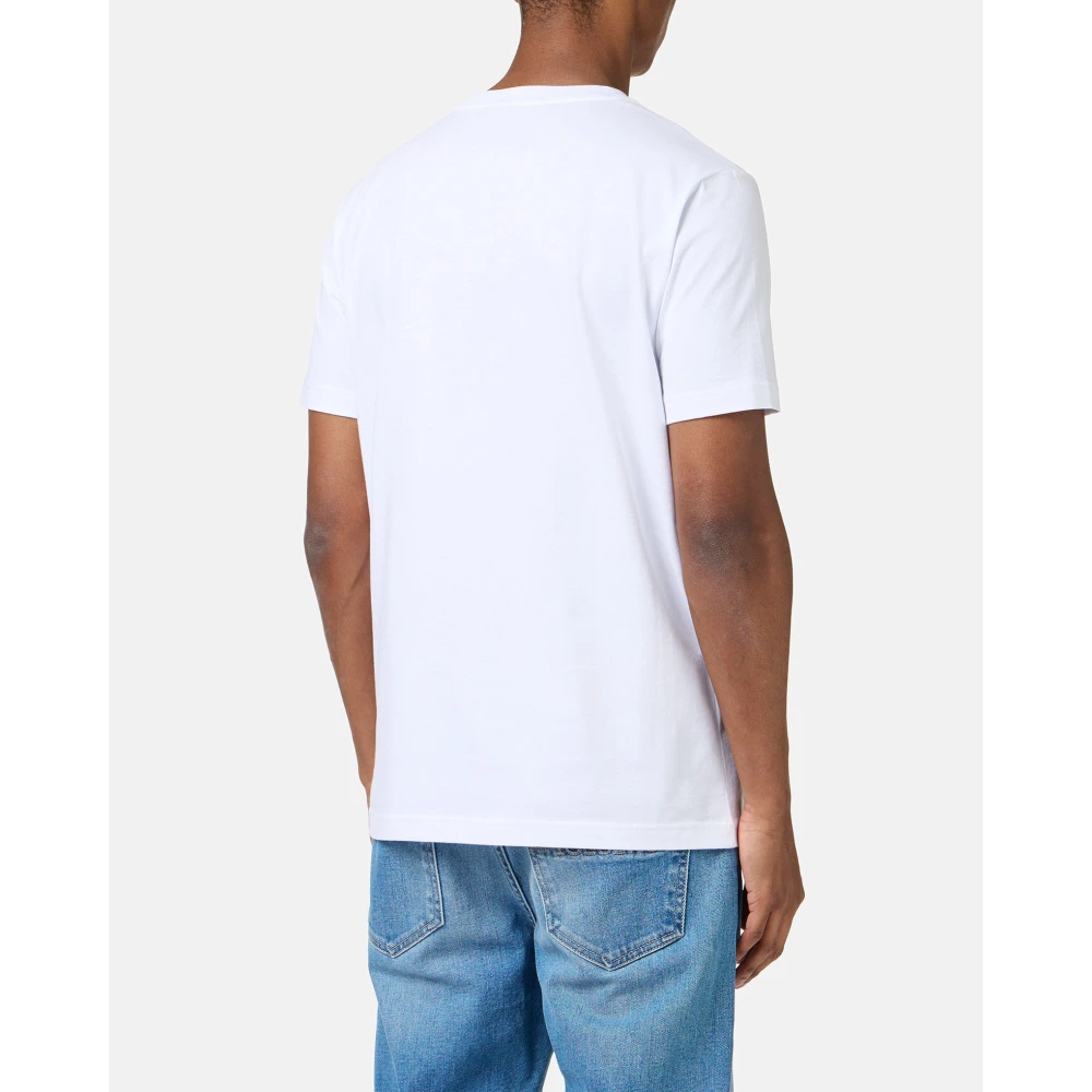 Iceberg Wit carry-over katoenen T-shirt met institutioneel logo borduurwerk White Heren