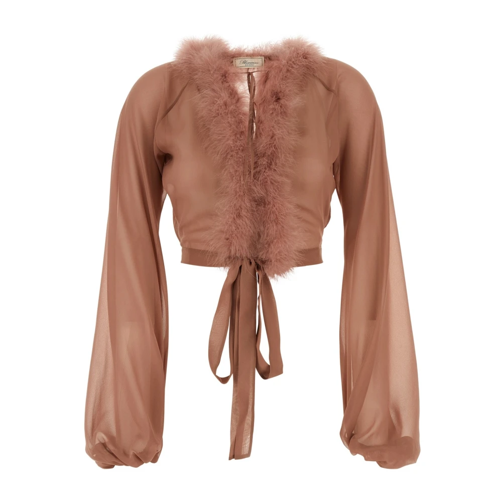 Blumarine Verenblouse in Maglie-stijl Brown Dames