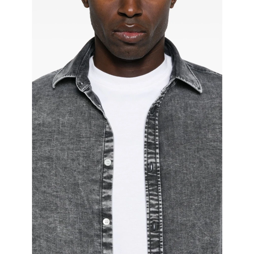 Dondup Klassieke Denim Overhemd Gray Heren