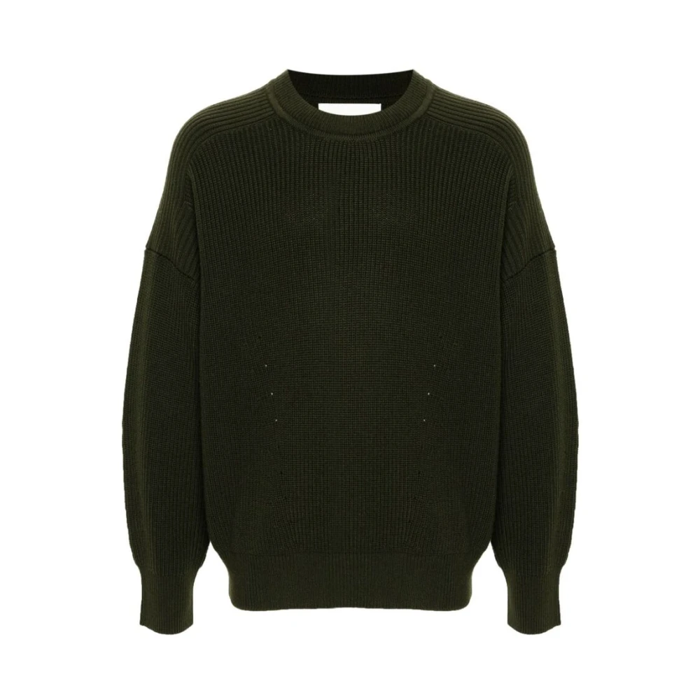 Isabel marant Khaki Geribbelde Gebreide Trui met Ronde Hals Green Heren