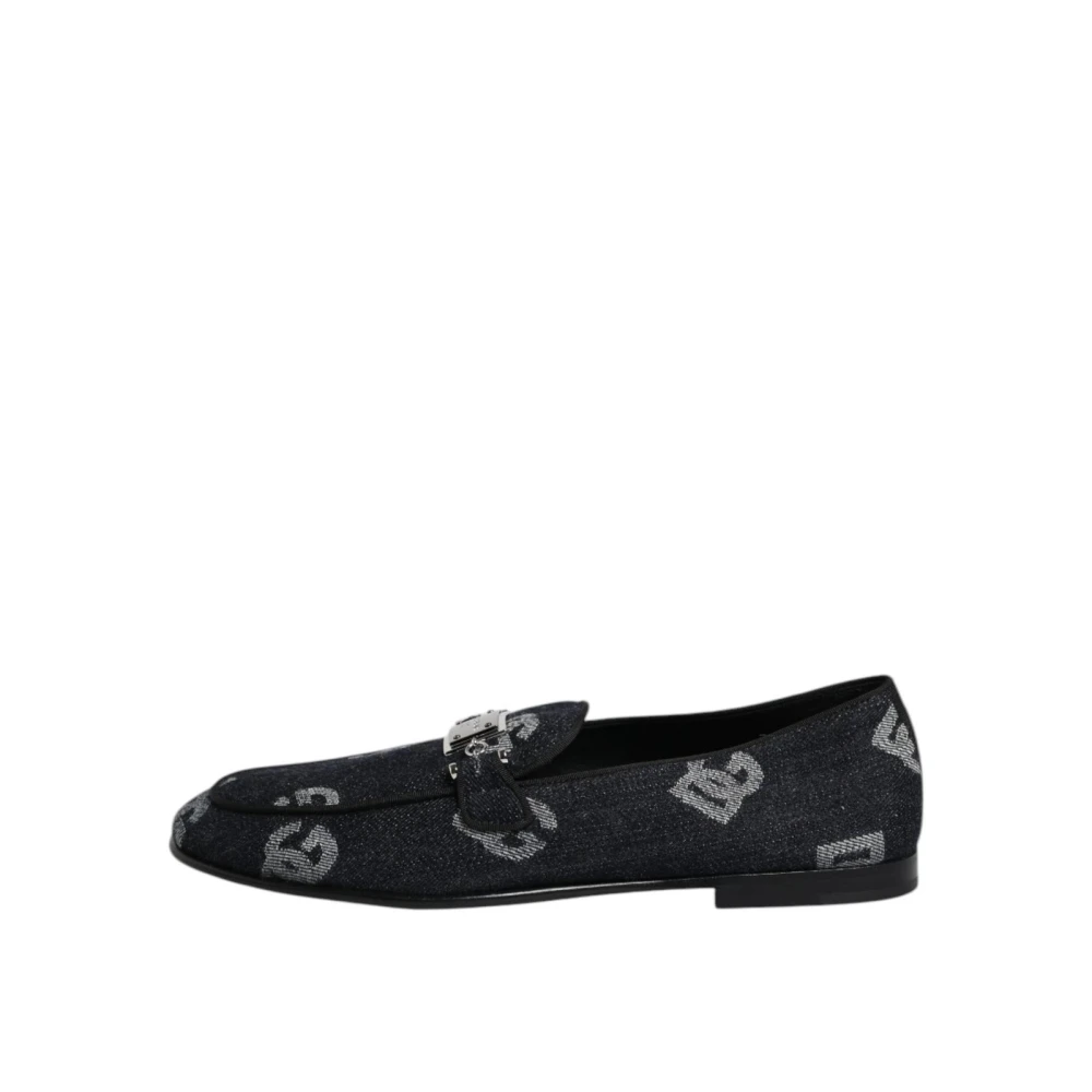 Dolce & Gabbana Homme Bleu Chaussures, Taille: 43 Eu Mocassins