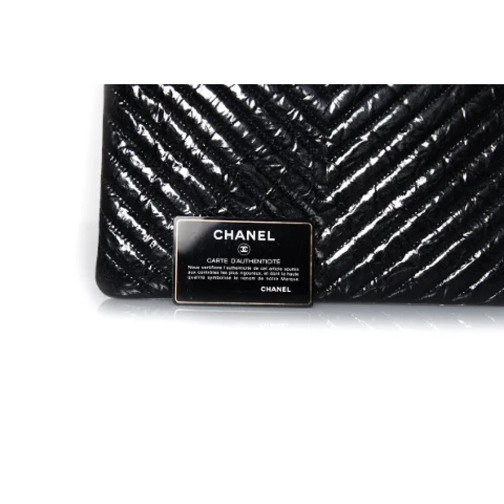 Chanel Vintage Pre-owned Leather clutches Black Dames